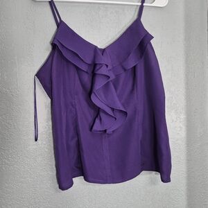 Purple Ruffle Women's Top
